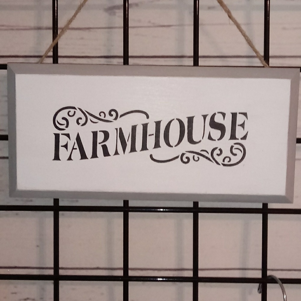 Farmhouse Hand painted plaque Sign